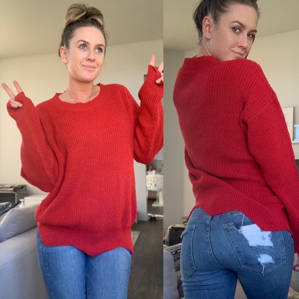 π Ruby Red Holidaze Knit Sweater - Picture 3 of 4